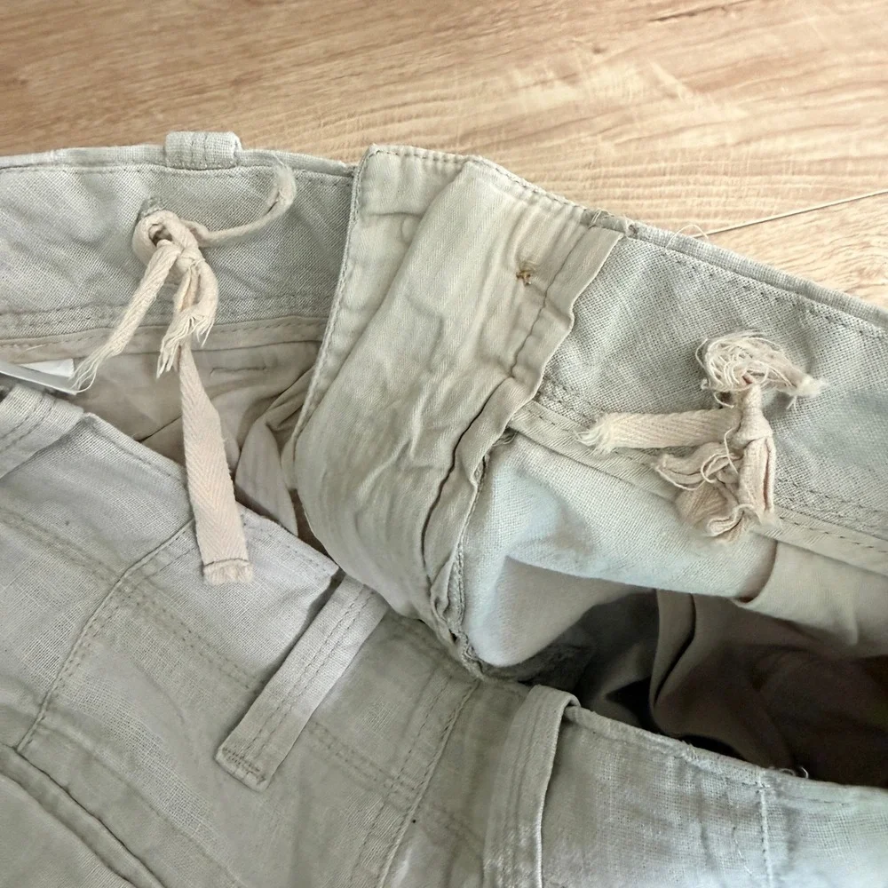 Vintage Banana Republic Linen Blend Pants Mens Actual 30x30 Beige Straight Leg